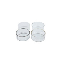 Teelichthalter für Maxi-Teelichter aus feuerfestem satinierten Glas Ø 62 x 25 mm, Innen Ø 60 mm