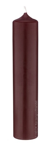 Altarkerzen 10 % Bienenwachs-Anteil Bordeaux 250 x Ø 40 mm, 4 Stück (einzeln cellophaniert)