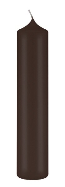 Altarkerzen 10 % Bienenwachs-Anteil Chocolate Schokolade 250 x Ø 70 mm, 4 Stück (einzeln cellophaniert)