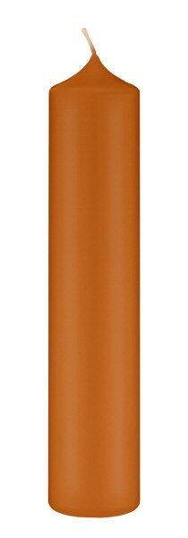 Altarkerzen 10 % Bienenwachs-Anteil Cotto Braun 400 x Ø 80 mm, 2 Stück (einzeln cellophaniert)
