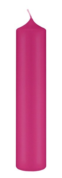 Altarkerzen 10 % Bienenwachs-Anteil Fuchsia Pink 300 x Ø 90 mm, 4 Stück (einzeln cellophaniert)