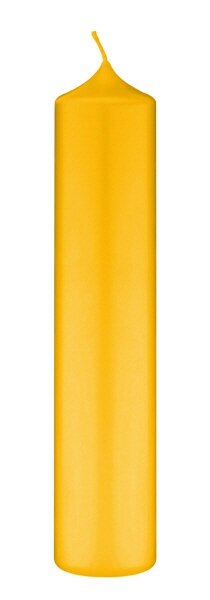 Altarkerzen 10 % Bienenwachs-Anteil Goldgelb 400 x Ø 60 mm, 4 Stück (einzeln cellophaniert)