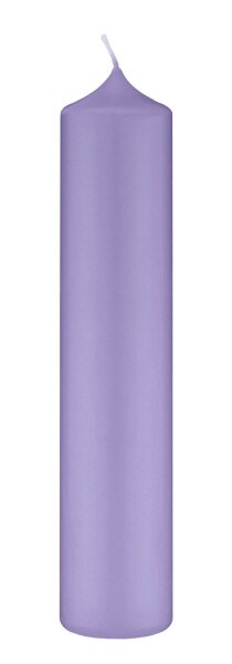 Altarkerzen 10 % Bienenwachs-Anteil Lavendel-Lilac 250 x Ø 60 mm, 4 Stück (einzeln cellophaniert)