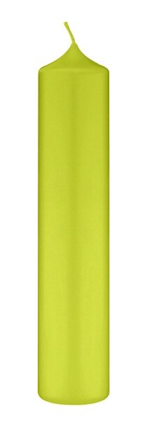Altarkerzen 10 % Bienenwachs-Anteil Lime Grün 200 x Ø 80 mm, 4 Stück (einzeln cellophaniert)