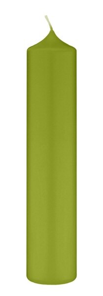 Altarkerzen 10 % Bienenwachs-Anteil Limonegrün 200 x Ø 60 mm, 4 Stück (einzeln cellophaniert)