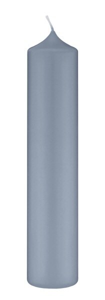 Altarkerzen 10 % Bienenwachs-Anteil Pacific Blau Grau 250 x Ø 50 mm, 4 Stück (einzeln cellophaniert)