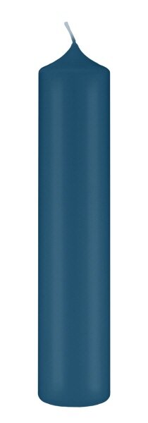 Altarkerzen 10 % Bienenwachs-Anteil Petrol Blau 300 x Ø 70 mm, 4 Stück (einzeln cellophaniert)
